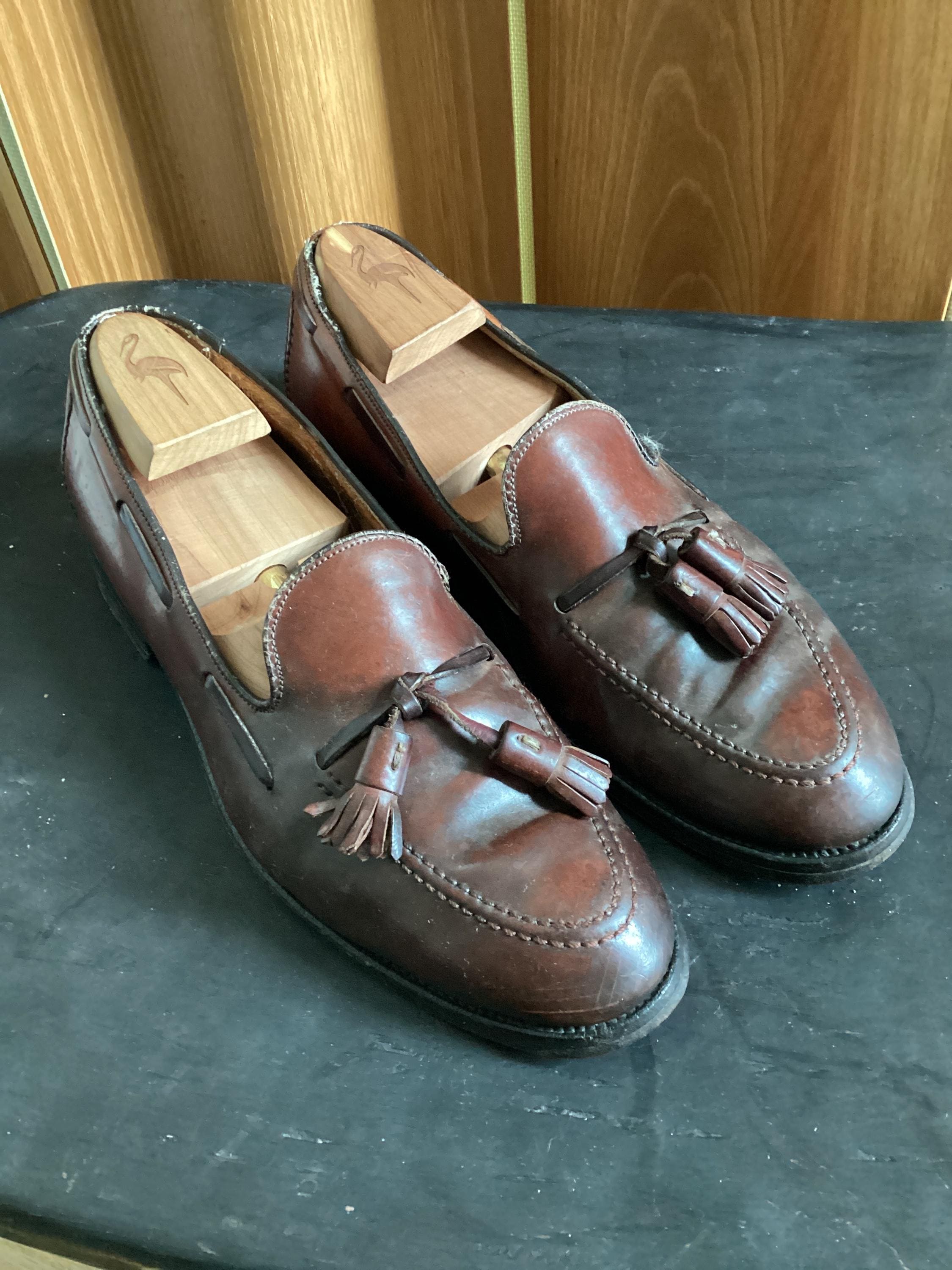 Alden for Brooks Brothers Shell Cordovan Tassel Loafers Vintage Sz