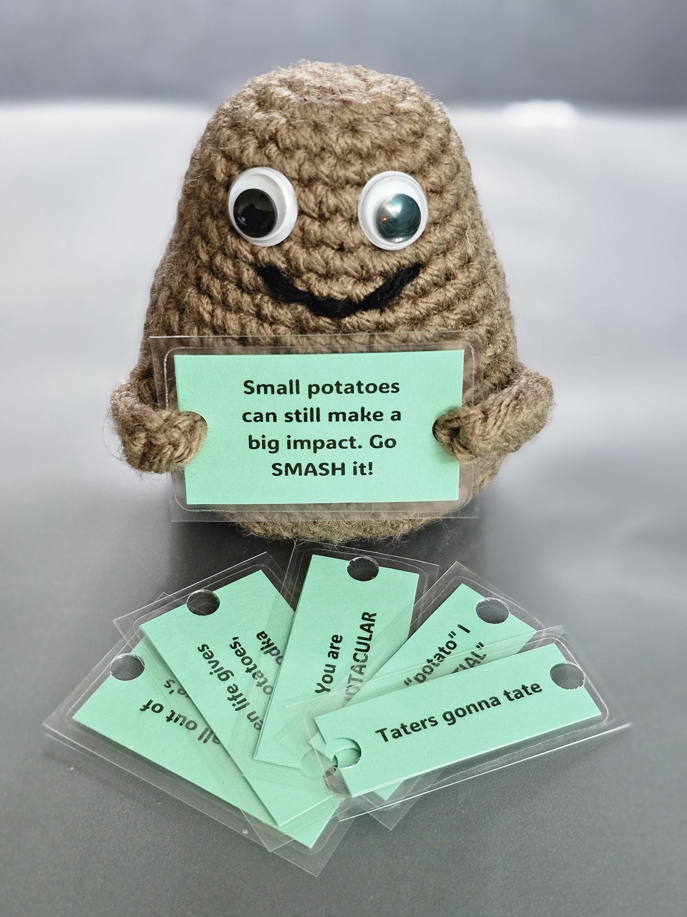 32 Potato Crochet Patterns: Spud Amigurumi, Desk Buddies, Play Food, and Clever Gag Gifts 17 Positive Potato (with booty) Crochet Pattern with 10