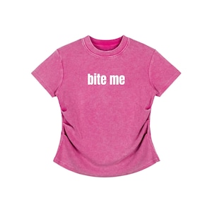 Bite me Renee Rapp Vintage Tshirt Acid Wash Bodycon Renee Rapp gift for fans concert festival idea