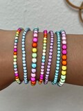 1 pc. Bracelet 4-6 mm Miracle Beads Miracle Pearl Magic 3D Illumination Acrylic Y2K Handmade light blue turquoise neon rainbow lilac product logo