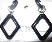 Black non pierced Rubber Earrings pr