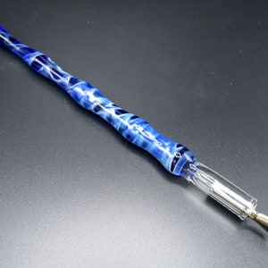 Glass fountain pen - calligraphy glass dip pen in cobalt blue - calligraphy gift - nib holder for calligraphy and drawing