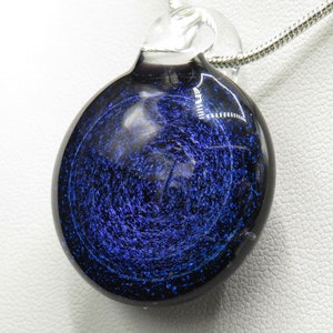 Electric blue spiral galaxy jewellery blue to purple stars space pendant necklace teachers gifts blue stars jewellery image 6