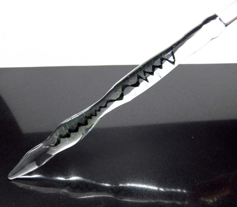 Uranium UV reactive handformed glass dip pen for calligraphy /& drawing pen unique gifts collectable glass fountain pen science gift