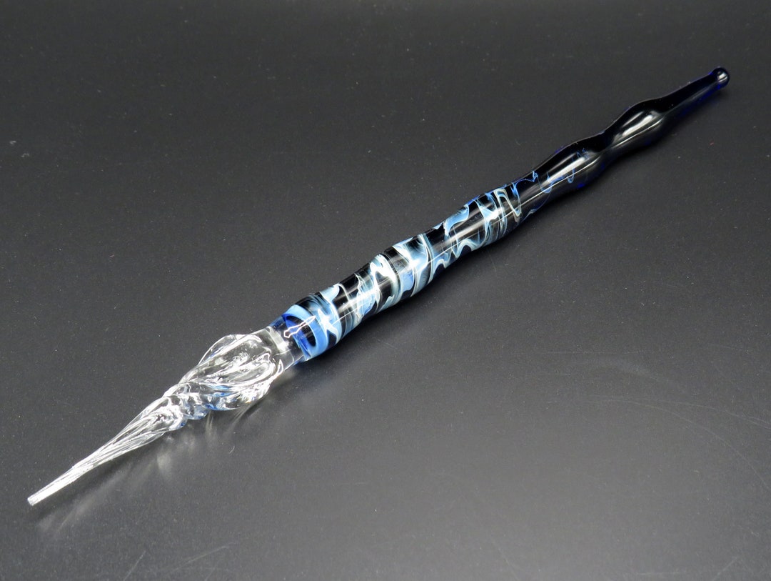 Pfauenblauer Glas-Tauchstift – Vintage Füllfederhalter Für Kalligraphie & Kunst