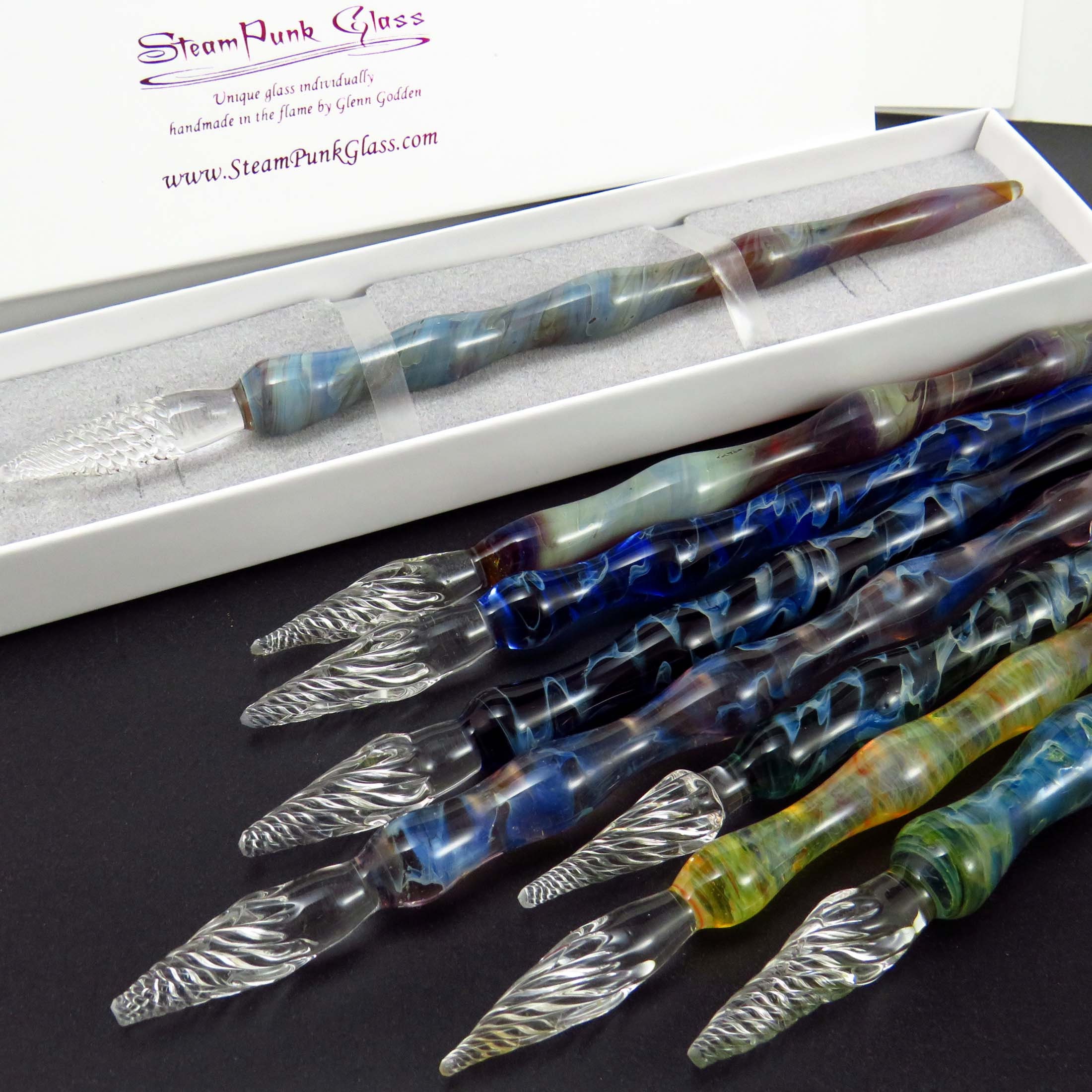 Pfauenblauer Glas-Tauchstift – Vintage Füllfederhalter Für Kalligraphie & Kunst