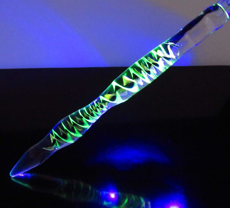 Uranium UV reactive handformed glass dip pen for calligraphy /& drawing pen unique gifts collectable glass fountain pen science gift