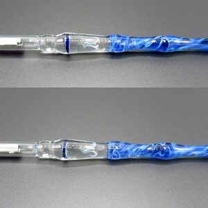 Jellyfish glass dip pen in sapphire blue silver luster unique gifts for him glass calligraphy & drawing fountain pen sea gifts image 7
