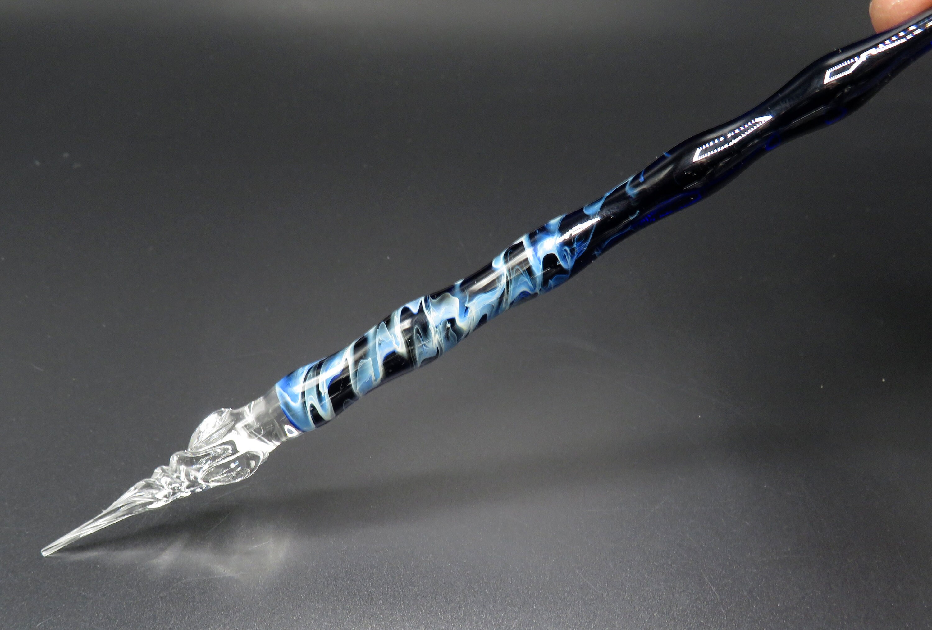 Pfauenblauer Glas-Tauchstift – Vintage Füllfederhalter Für Kalligraphie & Kunst