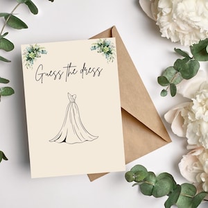 Guess the dress drawing game JGA Bacheloretty Party Wedding Girls Game aestetic Wedding Jungesellenabschied Spiel