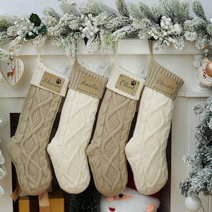 Family Stockings,Christmas Gifts,Christmas decor,Monogram Stockings,Engraved Knitted Christmas Stockings,2025 Christmas Stockings With Name