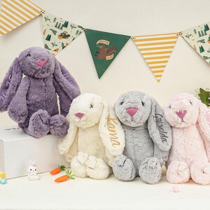 Easter Bunny Rabbit,Embroidered Bunny Rabbit,Monogrammed Bunny,Newborn Baby Gifts,Gift For Kids Boys Girls,Personalized Plush Bunny Rabbit