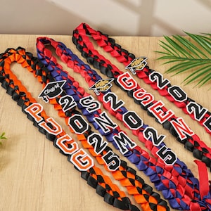 Ruban de satin tressé personnalisé, cadeau pour les diplômés, Collier de remise des diplômes 2025 avec nom, étole personnalisée pour diplômé, Colliers de décoration, Colliers de décoration tressés, Soirée pour personnes âgées