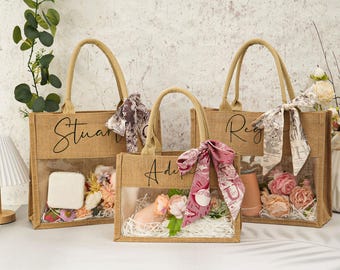 Sac de jute personnalisé demoiselle d’honneur mariage sac de