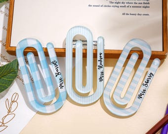 Personalized Acrylic Teacher Bookmark, Jumbo Paper Clip Gift,Mrs. Gift,End of Year Gift,Back to School Tote
