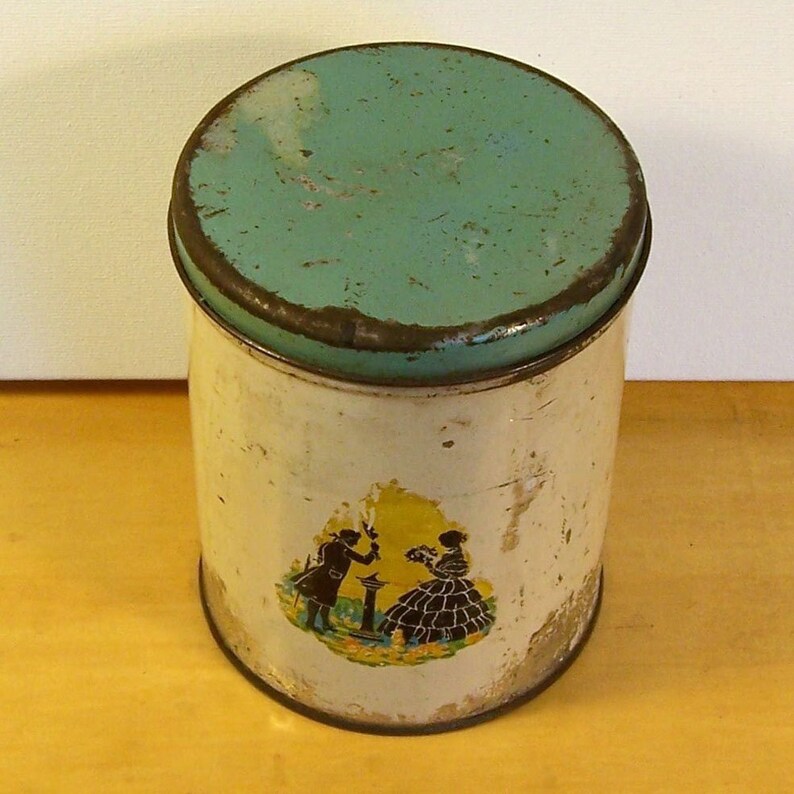 Vintage Decorative Storage Tin Etsy