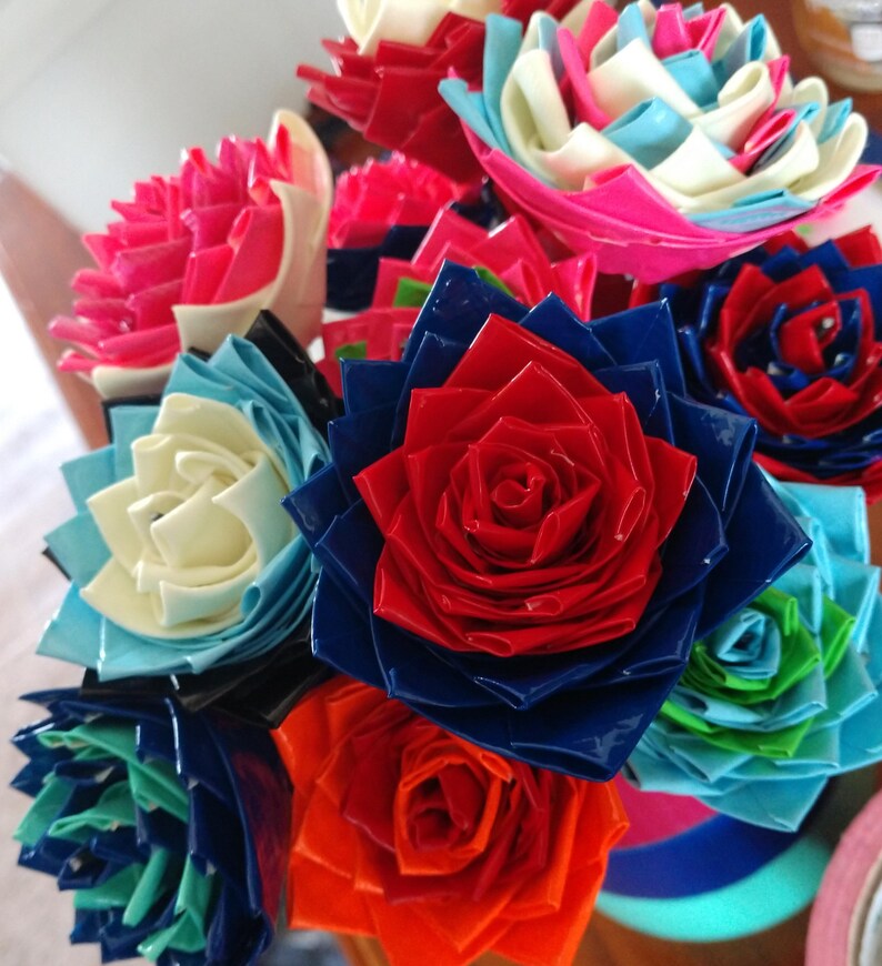 Stem Duct Tape Rose - Etsy
