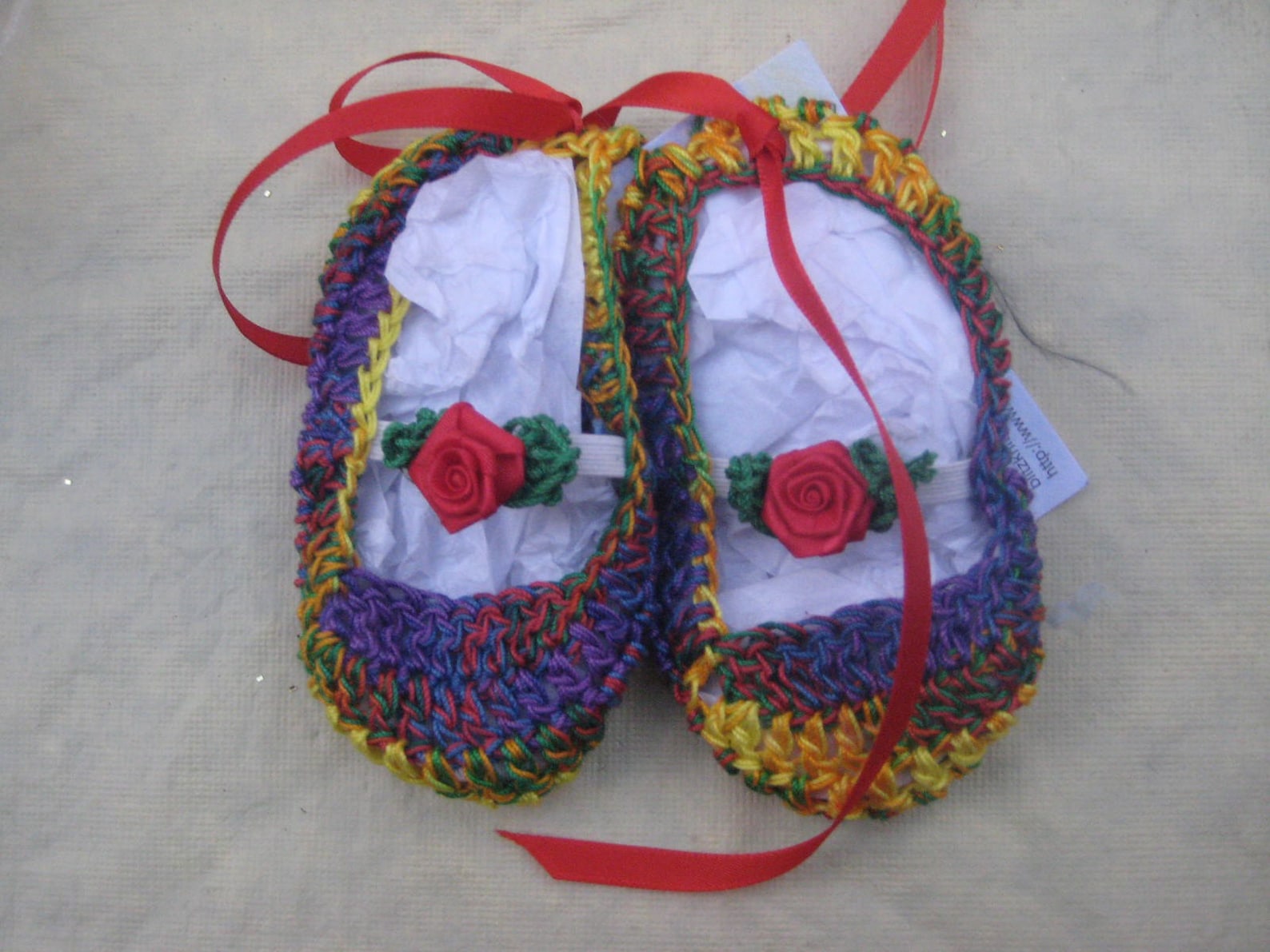 crocheted infant or baby booties ballet shoes crocheted infant or baby booties ballet shoes