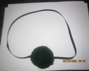 Groene 100% Wol neusverwarmer