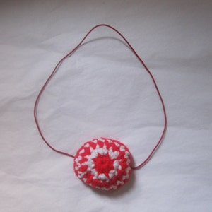 Peppermint Candy Nose Warmer Crochet Nose Cozy Cold Flu Prevention Red White Stripes Christmas Xmas Candy Cane Stocking Stuffer Novelty