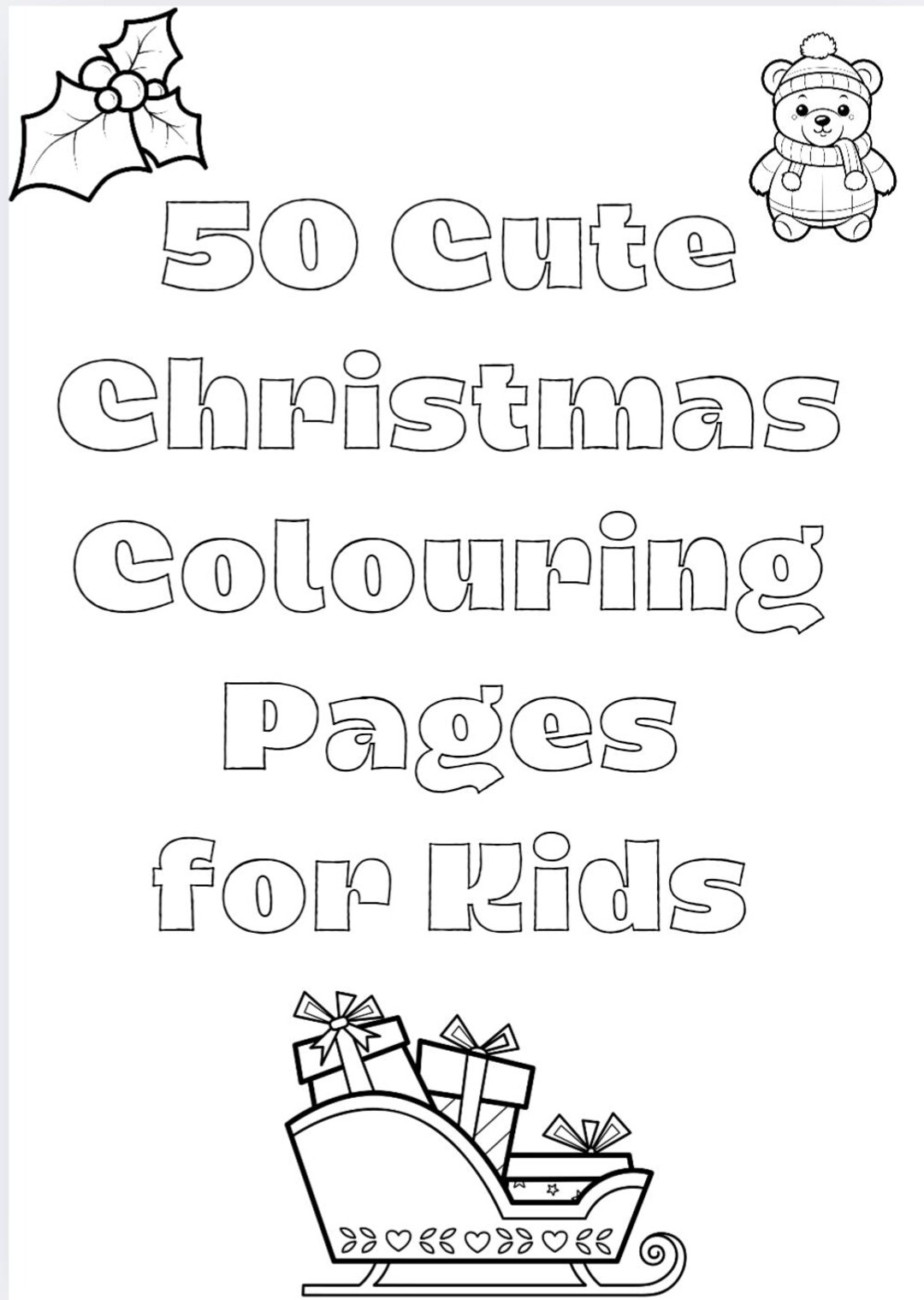 50 Cute Colouring Pages for Kids - Etsy