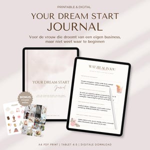Aesthetic Digital Journal | Planner voor ondernemers | Nederlandse Goal Planner, Printable Planner, Creative Business Tools en Stickers