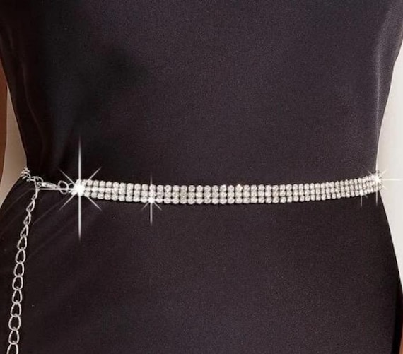 Classy Rhinestone Dressy Belt Designice Crystal Belts for Women Dress,Rhinestone Waist  main image 3