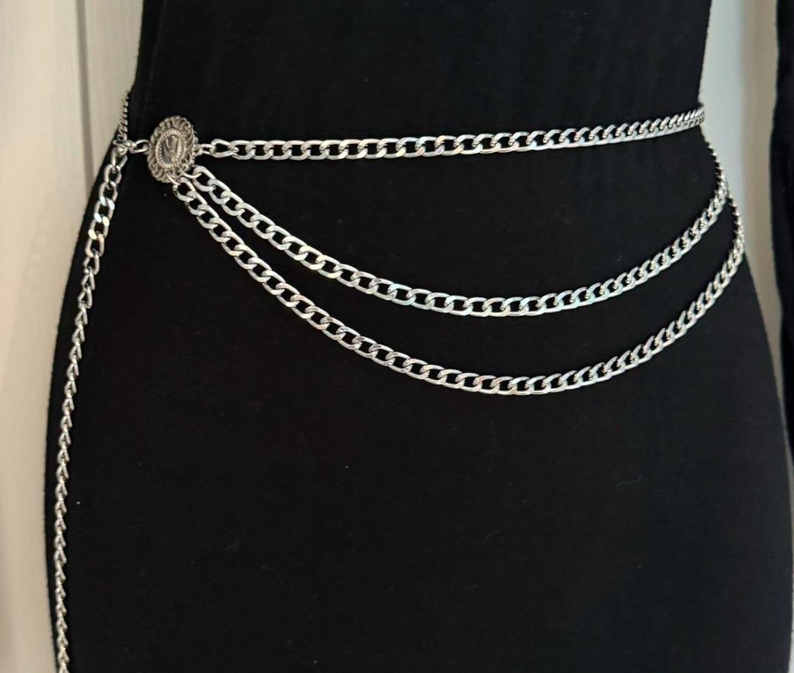 Three-layered Chain Belt: Gold or Silver, Plus Size  display picture 1