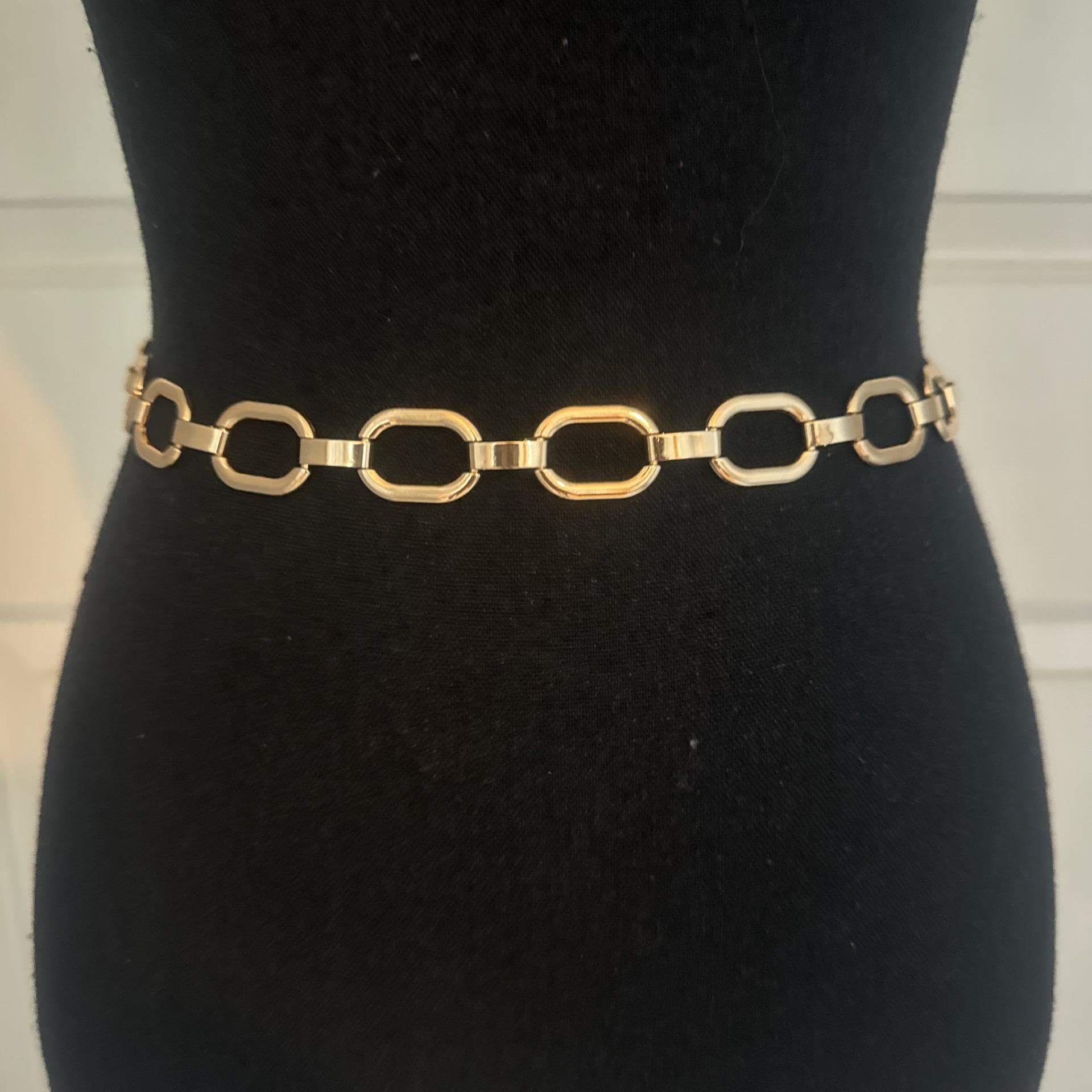 Oval Shape Metal Belt in Gold or Silver Customized for  display picture 1
