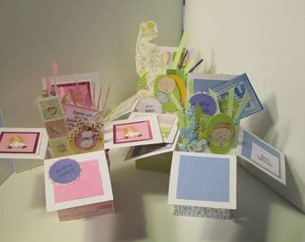 Baby Shower Mother to Be Greeting - 2 variations Pop up Exploding Box for  Girl or boy Free Shipping in USA