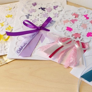 Wedding Bouquet Card - in 6 kleuren of uw keuze- Meer dan 20 bloemen - Gratis verzending in de VS