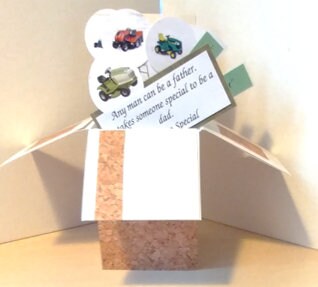 Birthday for Father or Dad Handmade  Pop up Exploding Box Card 1 Variation left -- Free ship USA