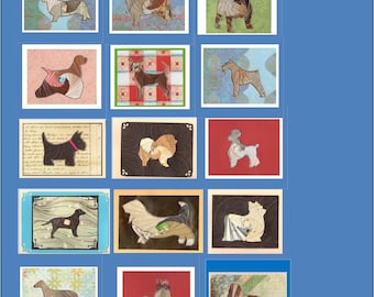Handmade Dog Breed Folded Card - Unique Cards - All Occasion - Order more than 1 and Save 25 percent - Free Shipping in USA