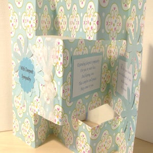 Sympathy Memorial Handgemaakte Stand Up Card - 2 variaties links - Gratis verzending in de VS