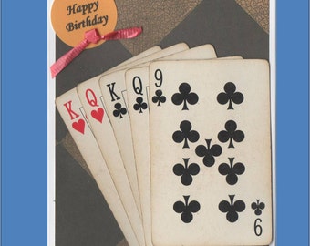 Birthday Card Games Cards - Pinochle, Bridge, Samba, Poker,Canasta,Cribbage,Euchre - Free shipping in USA