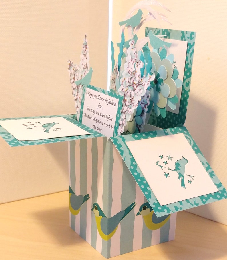 Handmade Get Well Pop up Exploding Box Card- 3 Variations - Free ...