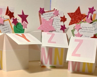 Teacher Appreciation and Thanks Exploding Pop Up Box Cards 2 variations-- Free Shipping in USA