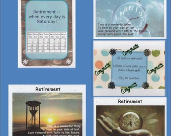 Retirement Card- When Everyday is Saturday and 4 other cards-Free Shipping US