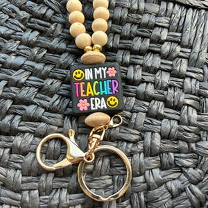 In My Teacher Era Beaded Lanyard