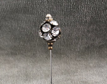 Vintage Rhinestone and Pearl Hat Pin