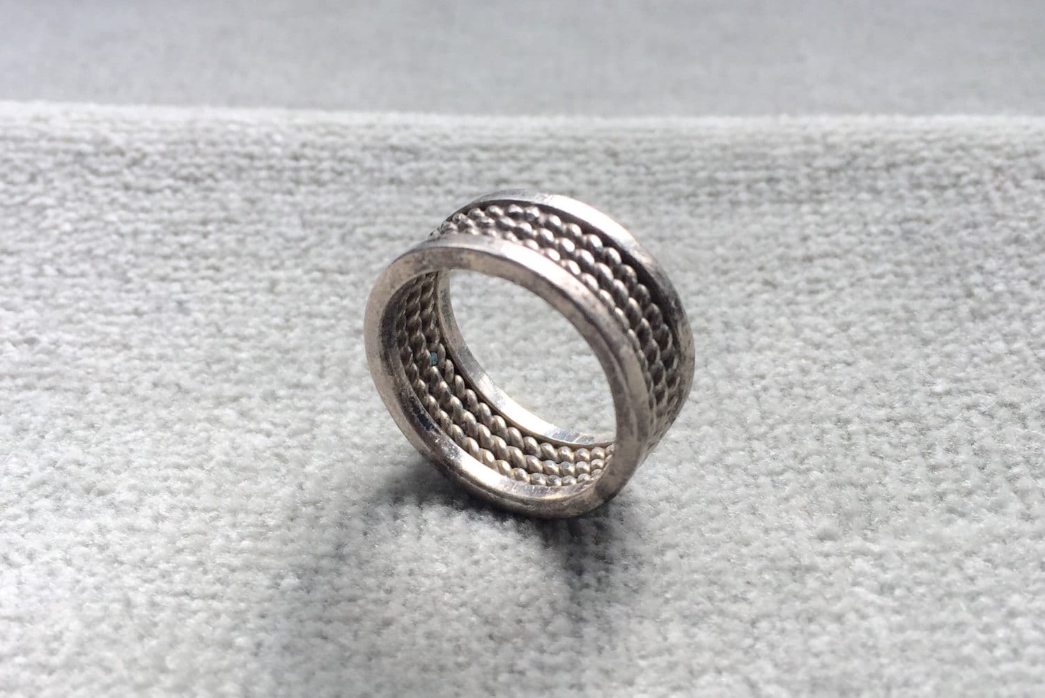 Vintage 925 Silver Rope Ring / Size 6 / Wedding Band - Etsy