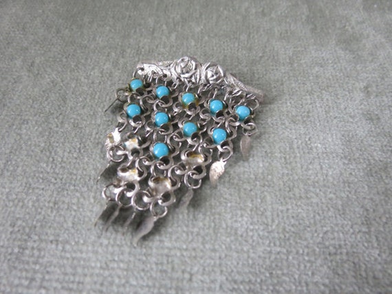 Vintage 1920s or 1930s Brooch / Pin / Silver tone… - image 2