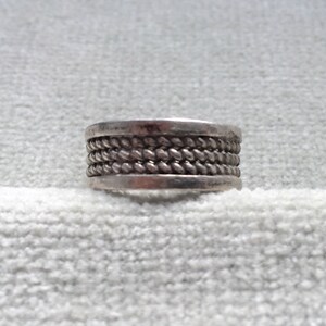 Vintage 925 Silver Rope Ring / Size 6 / Wedding Band - Etsy
