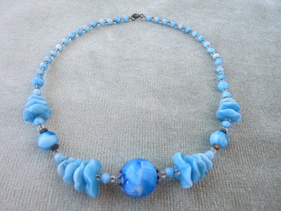 Vintage Murano Millefiori Italian Glass Beads Necklace - Gem
