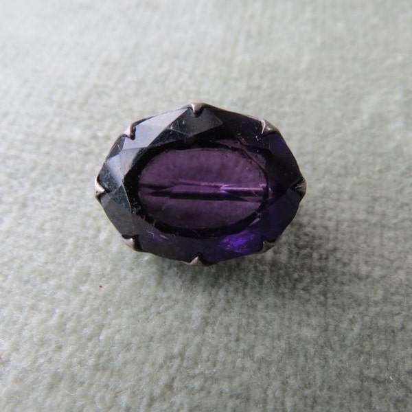 Small Puple Amethyst Brooch with Charles Horner Hallmarks / 1905