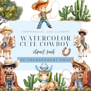 Cowboy Aquarell Clipart, niedlicher Cowboy png, wilder Westen Clipart, Cowboystiefel, Aquarell Cowboy, Western Clipart. Sofortiger Download.