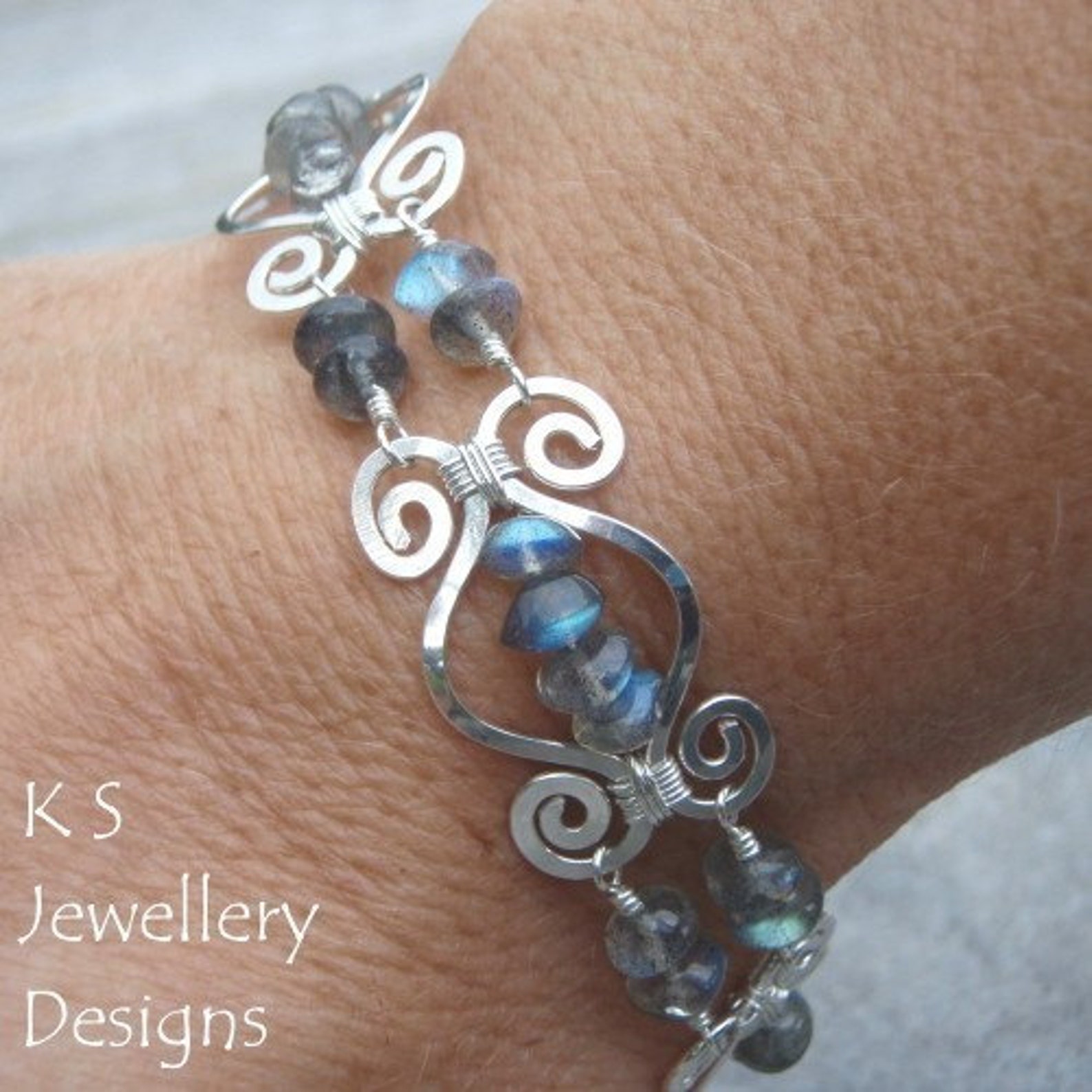 Wire Jewelry Tutorial HAMMERED SWIRLLINK BRACELET Step by Step Wire