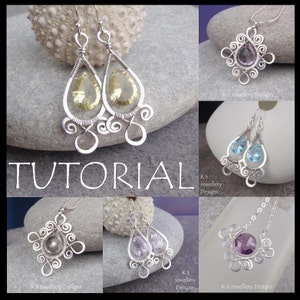 Wire Jewelry Tutorial - SPIRAL LOOP FRAMES (Earrings & Pendants) - Step by Step Wire Wrapping Wirework Instructions - Instant Download