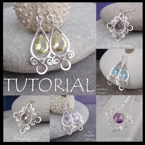 Buy Wire Jewelry Tutorial SPIRAL LOOP FRAMES earrings