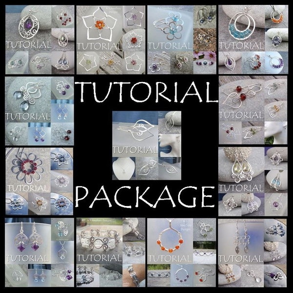 Wire Jewelry BIG TUTORIAL PACKAGE - Tous les 13 de mes tutoriels (Prix réduit) Étape par étape Wire Wrapping Wirework Téléchargement par courrier électronique